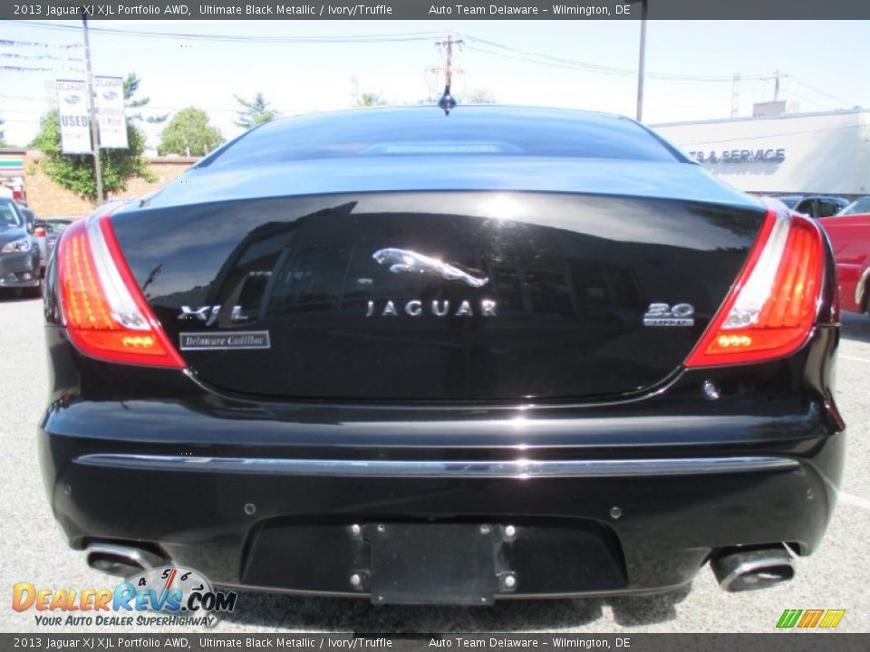 2013 Jaguar XJ XJL Portfolio AWD Ultimate Black Metallic / Ivory/Truffle Photo #5