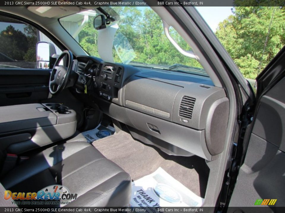 2013 GMC Sierra 2500HD SLE Extended Cab 4x4 Graphite Blue Metallic / Ebony Photo #23