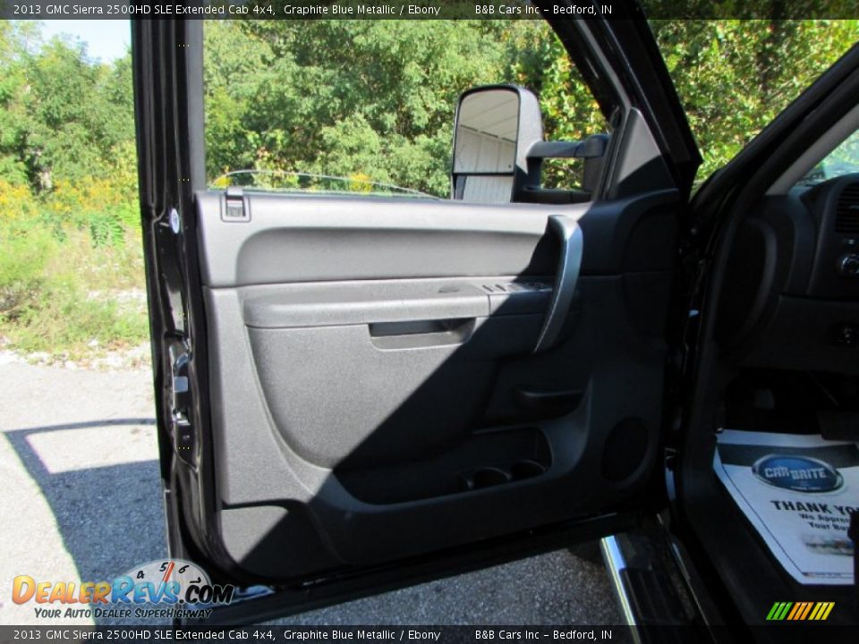 2013 GMC Sierra 2500HD SLE Extended Cab 4x4 Graphite Blue Metallic / Ebony Photo #25