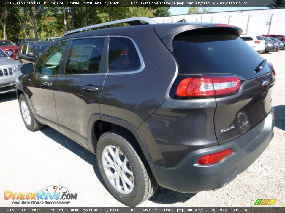 2016 Jeep Cherokee Latitude 4x4 Granite Crystal Metallic / Black Photo #5