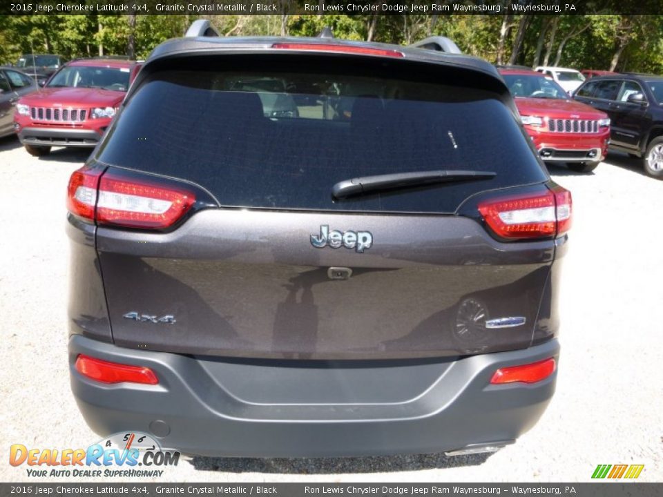 2016 Jeep Cherokee Latitude 4x4 Granite Crystal Metallic / Black Photo #6