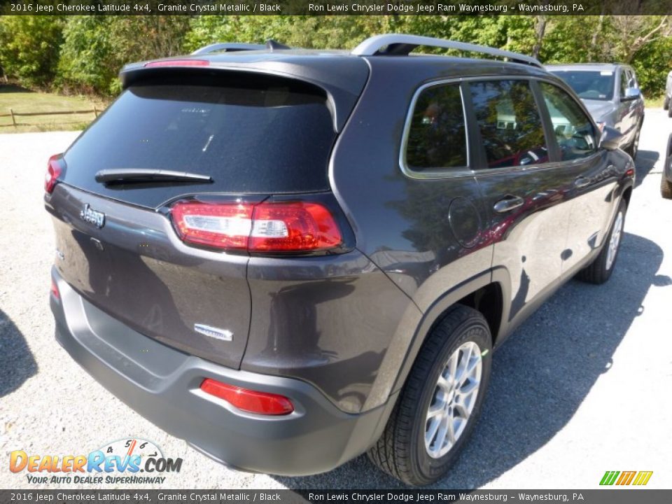 2016 Jeep Cherokee Latitude 4x4 Granite Crystal Metallic / Black Photo #7