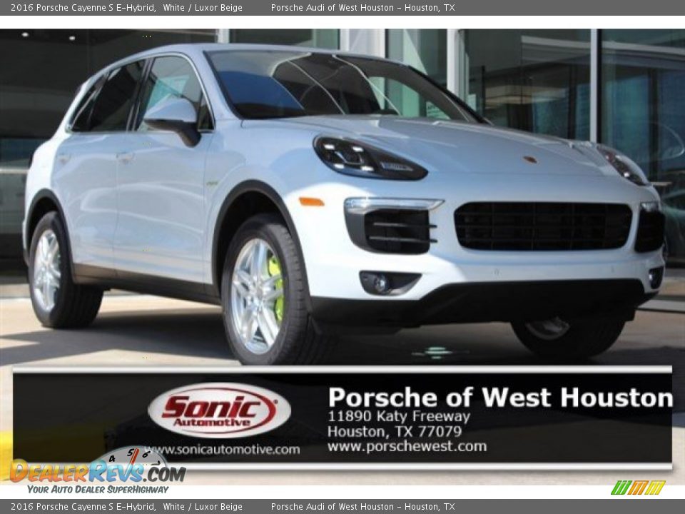 2016 Porsche Cayenne S E-Hybrid White / Luxor Beige Photo #1