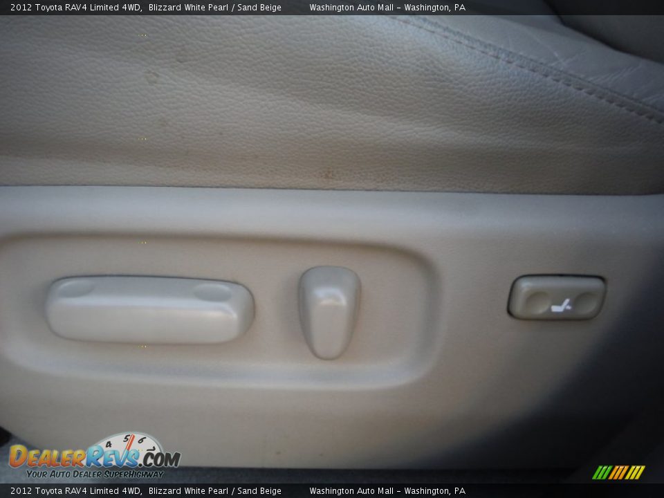 2012 Toyota RAV4 Limited 4WD Blizzard White Pearl / Sand Beige Photo #14