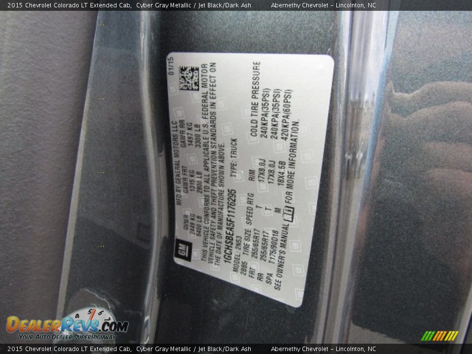 2015 Chevrolet Colorado LT Extended Cab Cyber Gray Metallic / Jet Black/Dark Ash Photo #28
