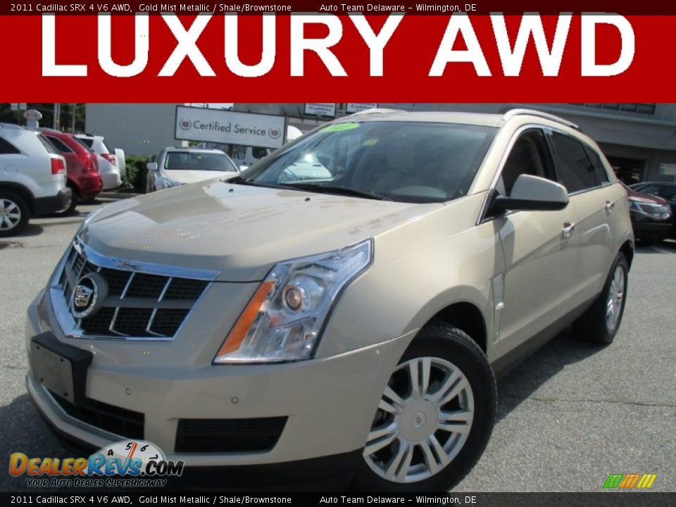 2011 Cadillac SRX 4 V6 AWD Gold Mist Metallic / Shale/Brownstone Photo #1