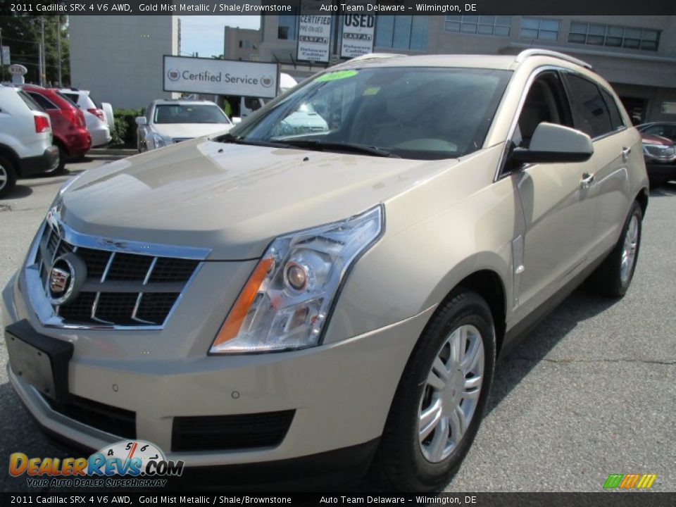 2011 Cadillac SRX 4 V6 AWD Gold Mist Metallic / Shale/Brownstone Photo #2