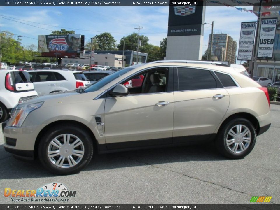 2011 Cadillac SRX 4 V6 AWD Gold Mist Metallic / Shale/Brownstone Photo #3
