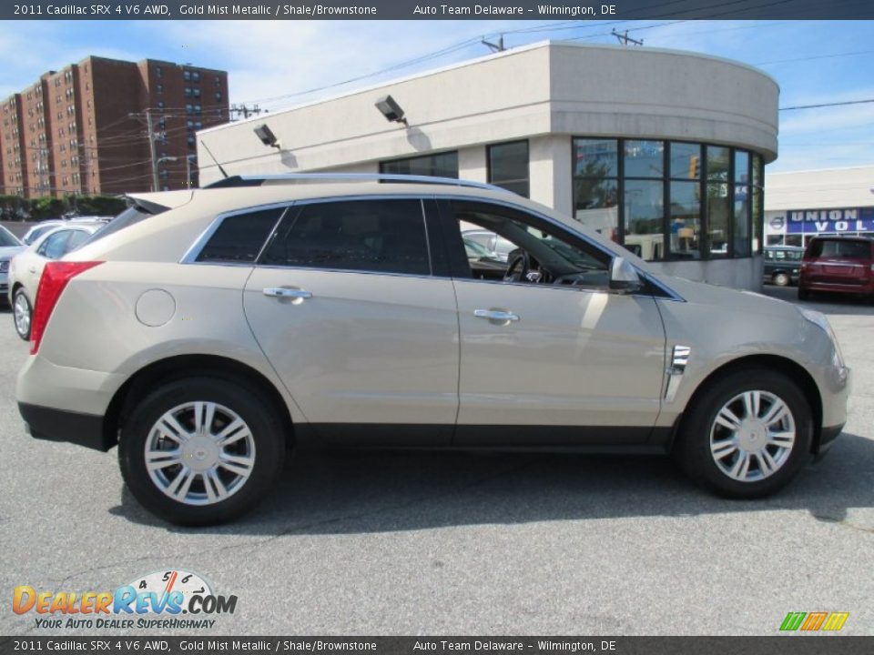 2011 Cadillac SRX 4 V6 AWD Gold Mist Metallic / Shale/Brownstone Photo #7