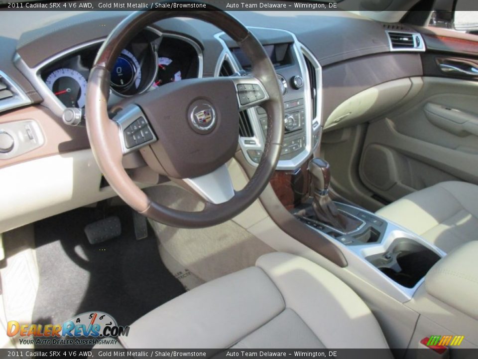 2011 Cadillac SRX 4 V6 AWD Gold Mist Metallic / Shale/Brownstone Photo #10