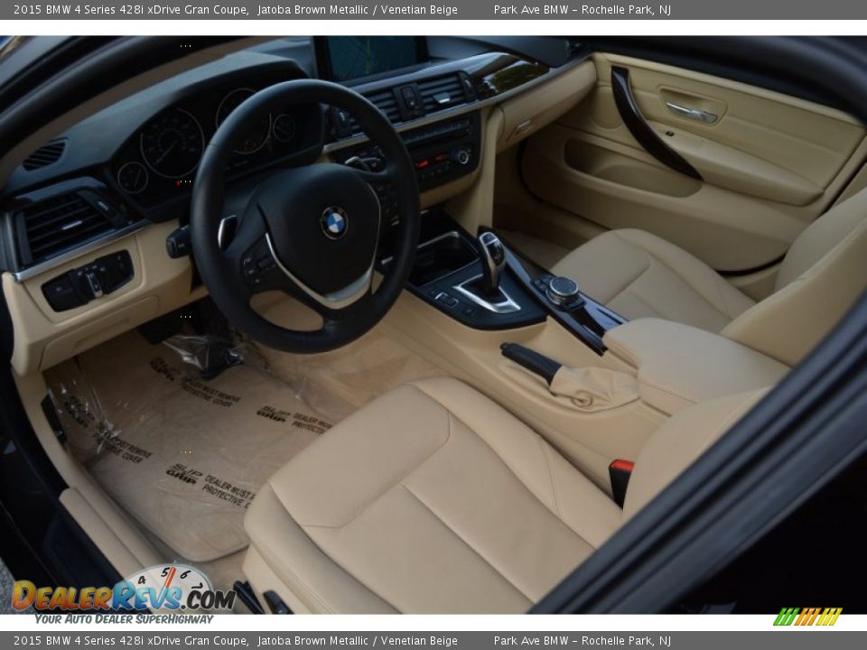 Venetian Beige Interior - 2015 BMW 4 Series 428i xDrive Gran Coupe Photo #10