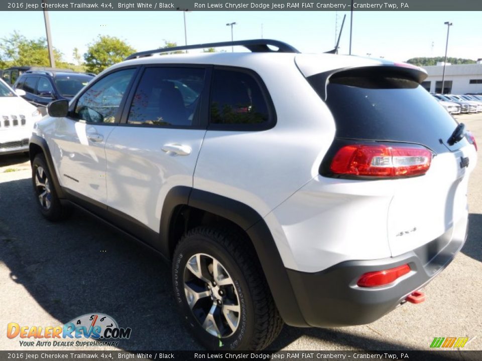 2016 Jeep Cherokee Trailhawk 4x4 Bright White / Black Photo #4