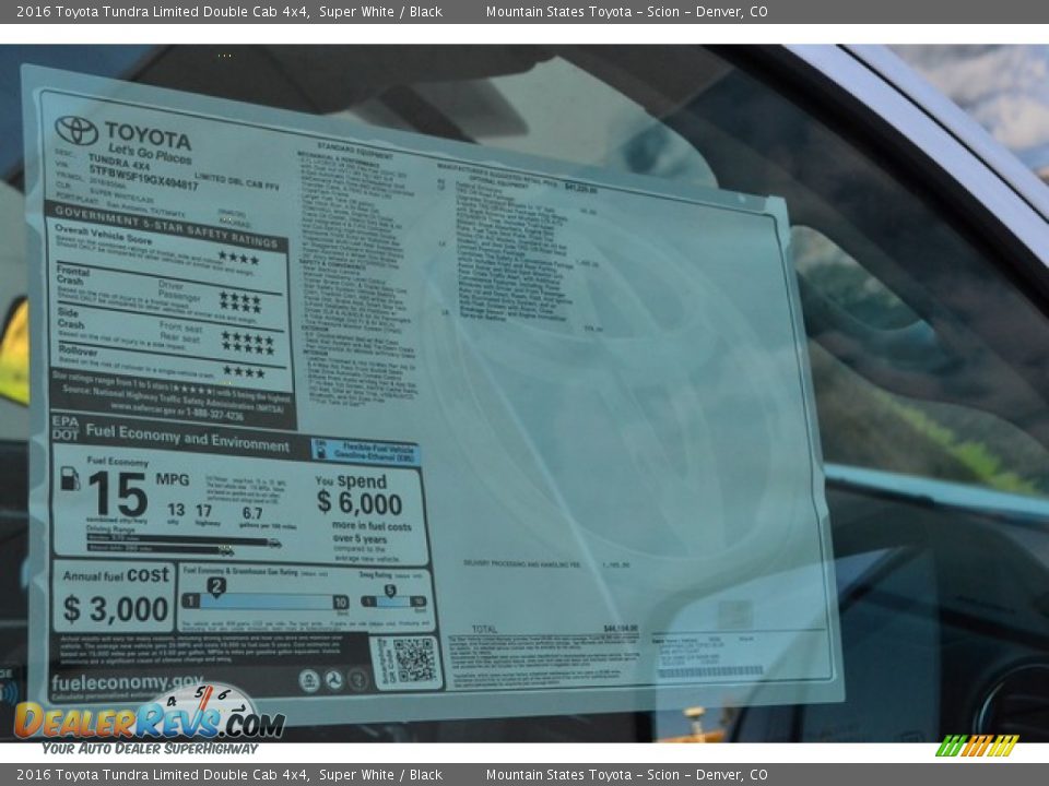 2016 Toyota Tundra Limited Double Cab 4x4 Super White / Black Photo #12