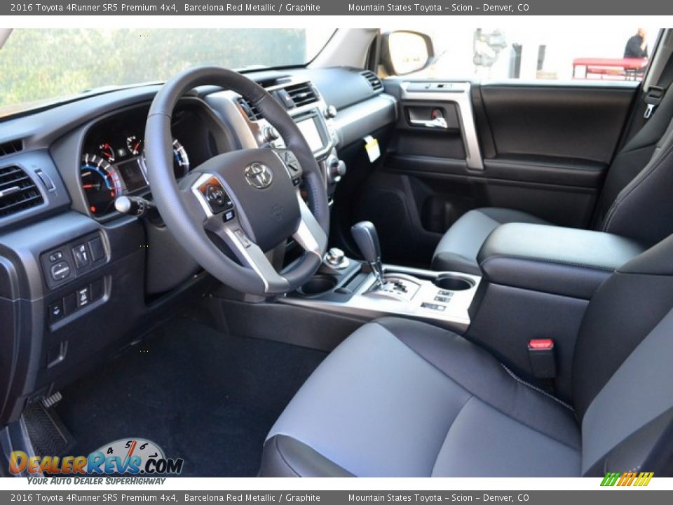 Graphite Interior - 2016 Toyota 4Runner SR5 Premium 4x4 Photo #5