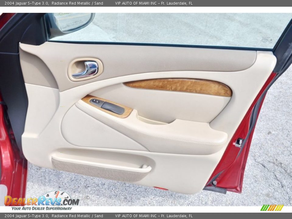 2004 Jaguar S-Type 3.0 Radiance Red Metallic / Sand Photo #23