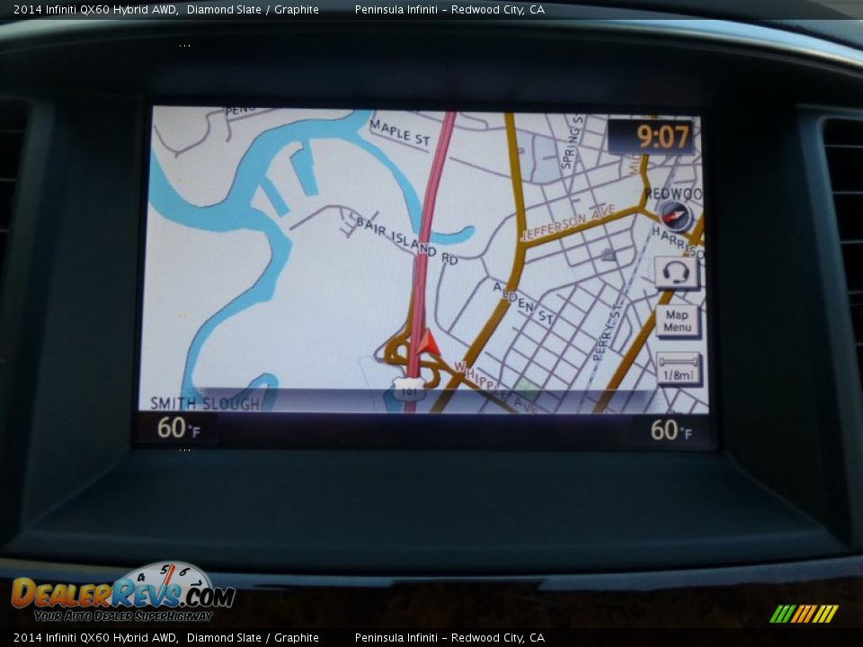 2014 Infiniti QX60 Hybrid AWD Diamond Slate / Graphite Photo #9