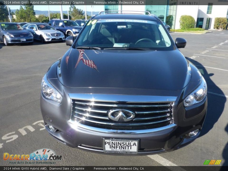 2014 Infiniti QX60 Hybrid AWD Diamond Slate / Graphite Photo #11