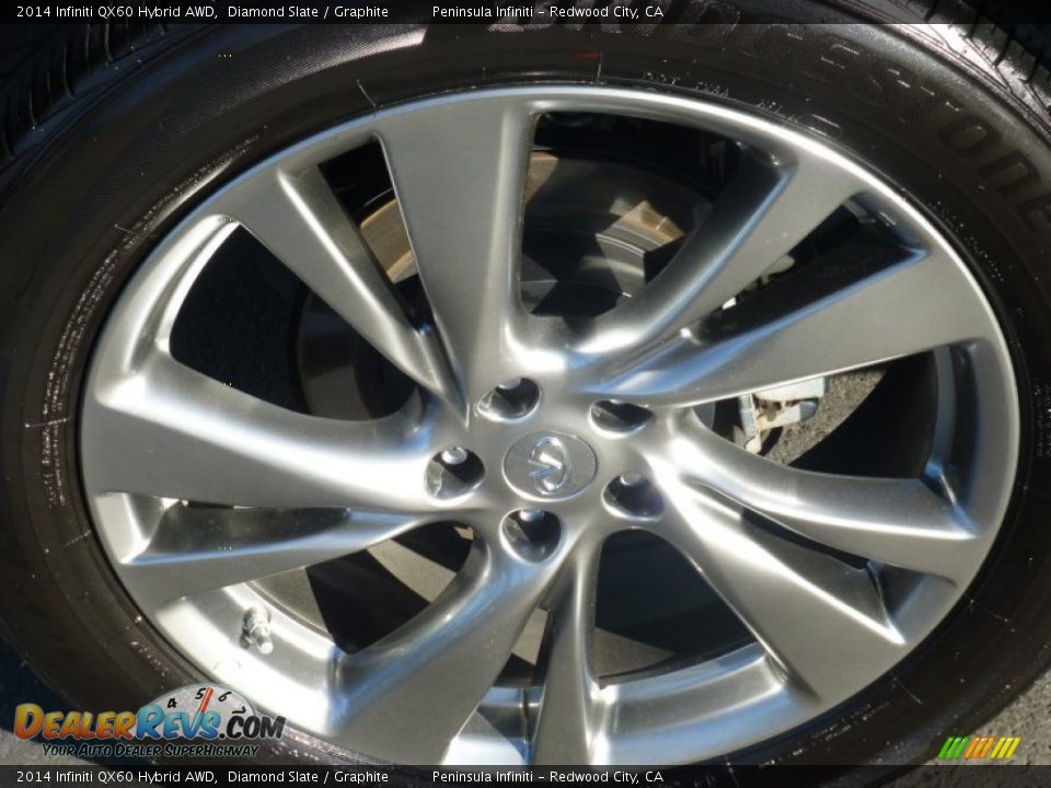 2014 Infiniti QX60 Hybrid AWD Diamond Slate / Graphite Photo #13