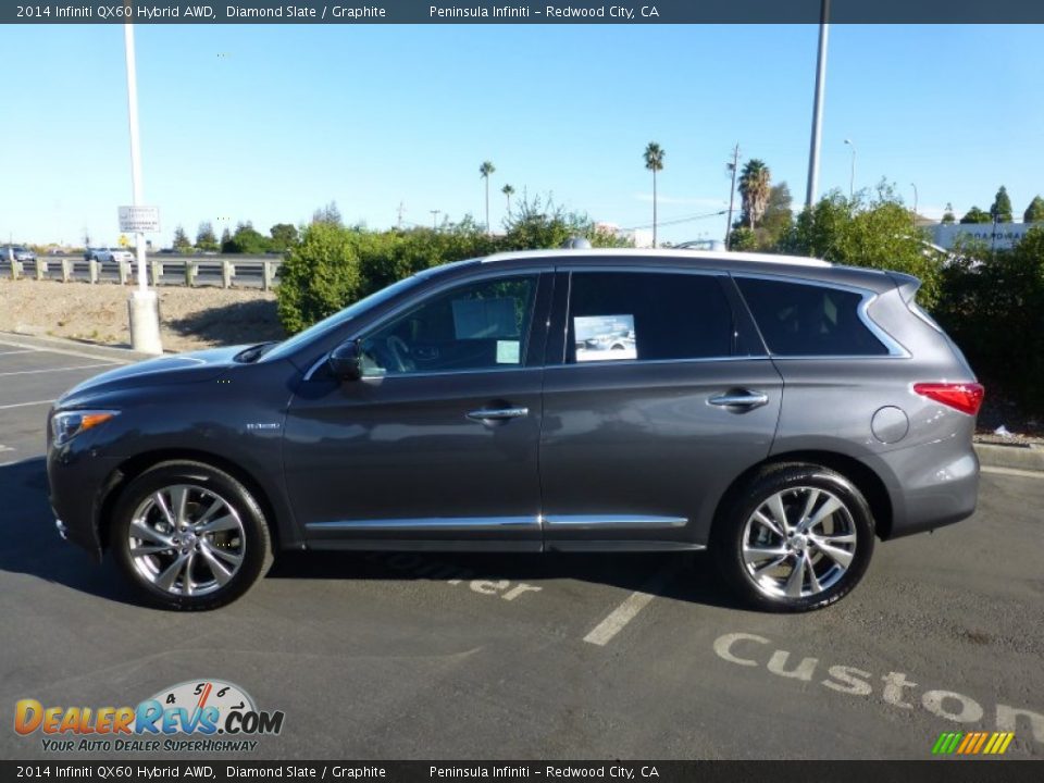 2014 Infiniti QX60 Hybrid AWD Diamond Slate / Graphite Photo #16