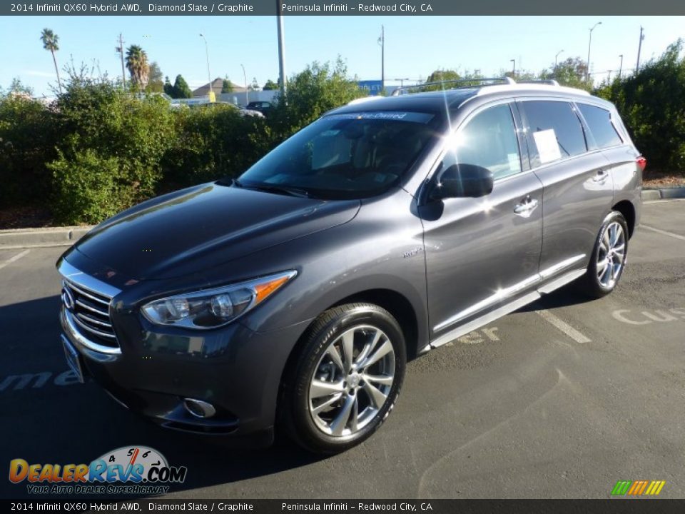 2014 Infiniti QX60 Hybrid AWD Diamond Slate / Graphite Photo #17
