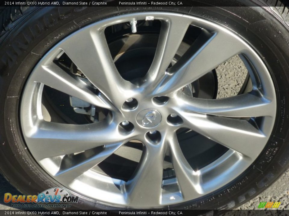 2014 Infiniti QX60 Hybrid AWD Diamond Slate / Graphite Photo #20