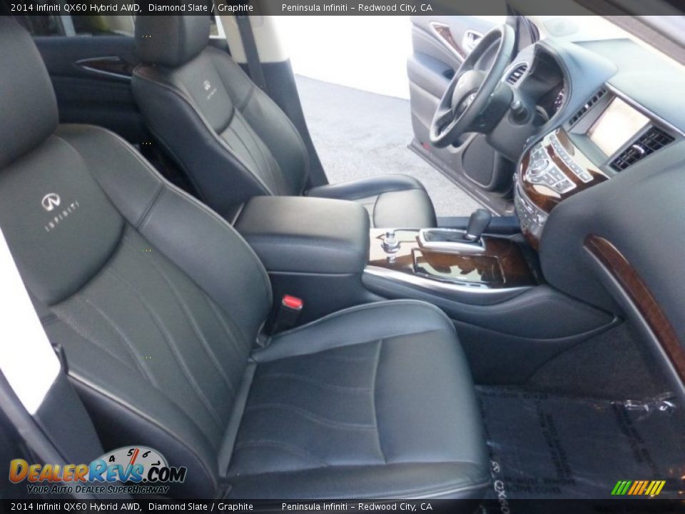 2014 Infiniti QX60 Hybrid AWD Diamond Slate / Graphite Photo #28
