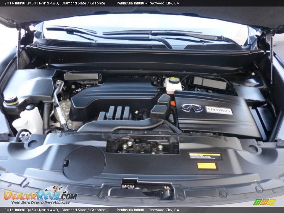2014 Infiniti QX60 Hybrid AWD Diamond Slate / Graphite Photo #30