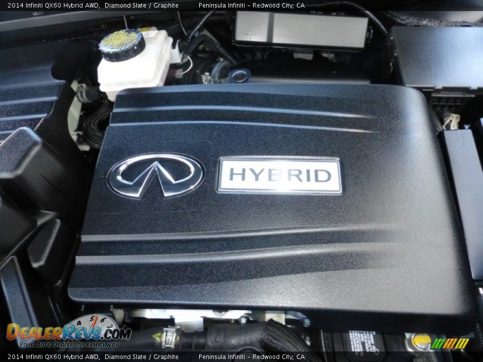 2014 Infiniti QX60 Hybrid AWD Diamond Slate / Graphite Photo #31