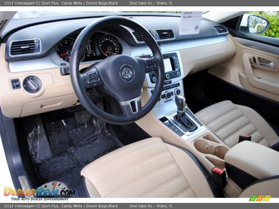 Desert Beige/Black Interior - 2013 Volkswagen CC Sport Plus Photo #15