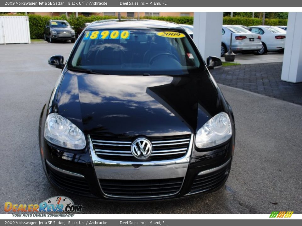 2009 Volkswagen Jetta SE Sedan Black Uni / Anthracite Photo #3