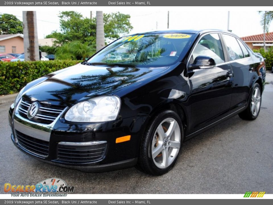 2009 Volkswagen Jetta SE Sedan Black Uni / Anthracite Photo #5