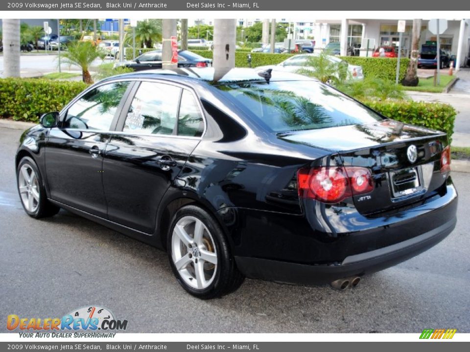 2009 Volkswagen Jetta SE Sedan Black Uni / Anthracite Photo #6