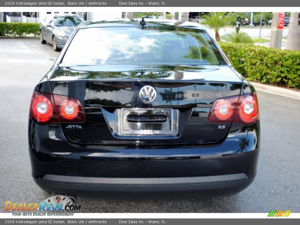 2009 Volkswagen Jetta SE Sedan Black Uni / Anthracite Photo #8
