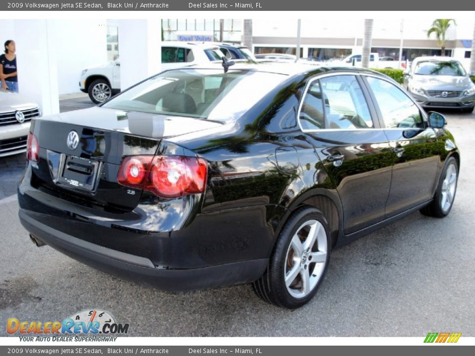 2009 Volkswagen Jetta SE Sedan Black Uni / Anthracite Photo #9