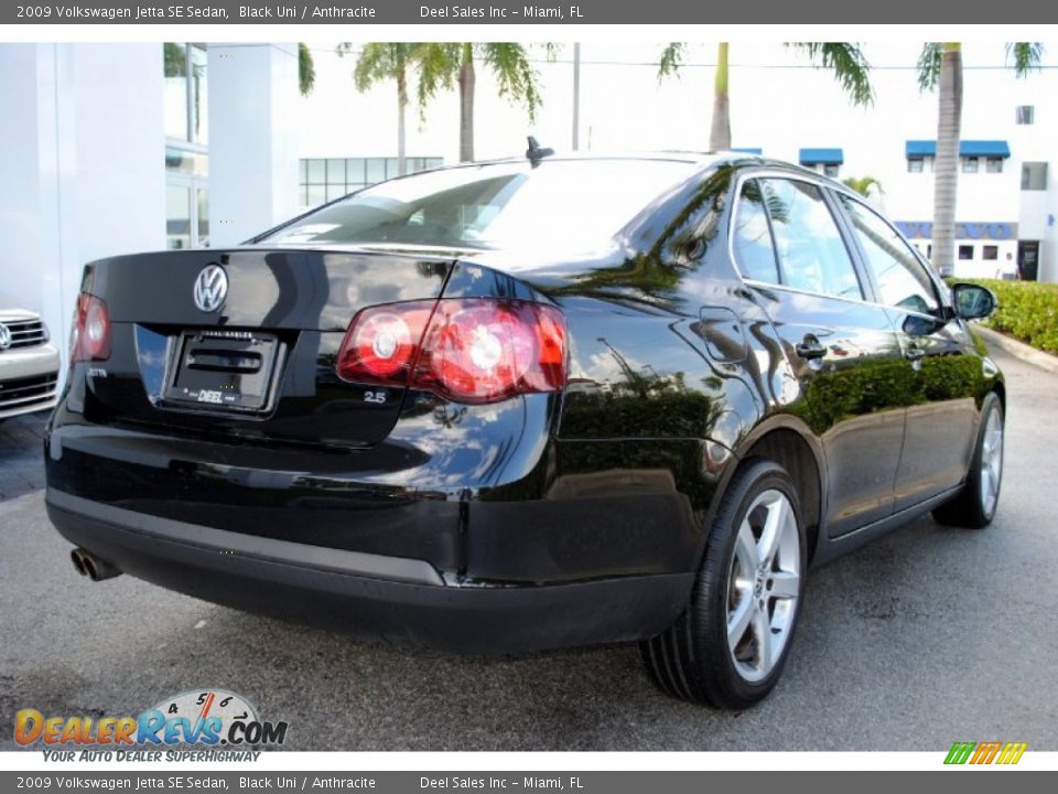 2009 Volkswagen Jetta SE Sedan Black Uni / Anthracite Photo #10