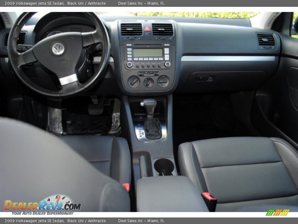 2009 Volkswagen Jetta SE Sedan Black Uni / Anthracite Photo #13
