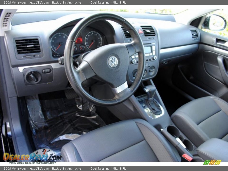 Anthracite Interior - 2009 Volkswagen Jetta SE Sedan Photo #16