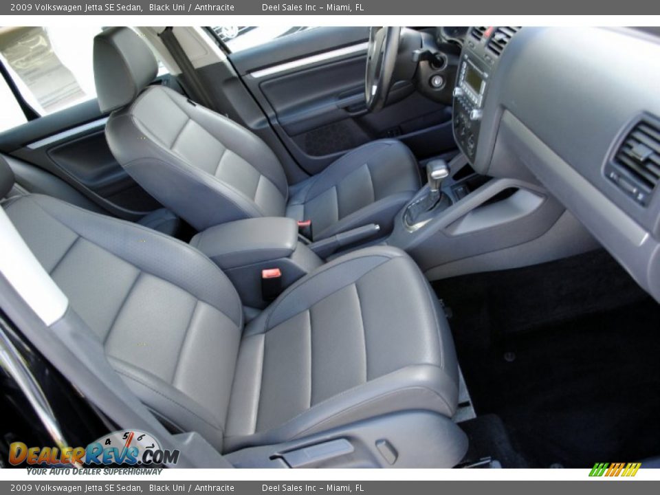 2009 Volkswagen Jetta SE Sedan Black Uni / Anthracite Photo #19