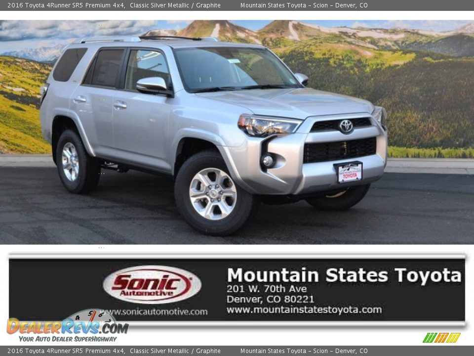 2016 Toyota 4Runner SR5 Premium 4x4 Classic Silver Metallic / Graphite Photo #1