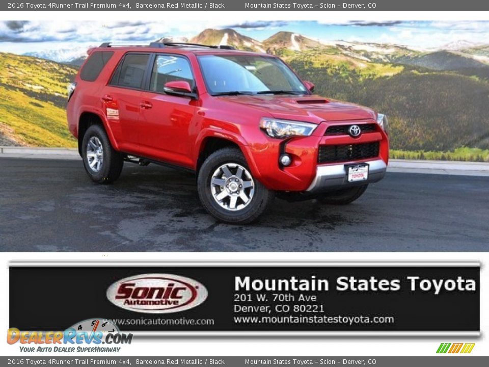 2016 Toyota 4Runner Trail Premium 4x4 Barcelona Red Metallic / Black Photo #1