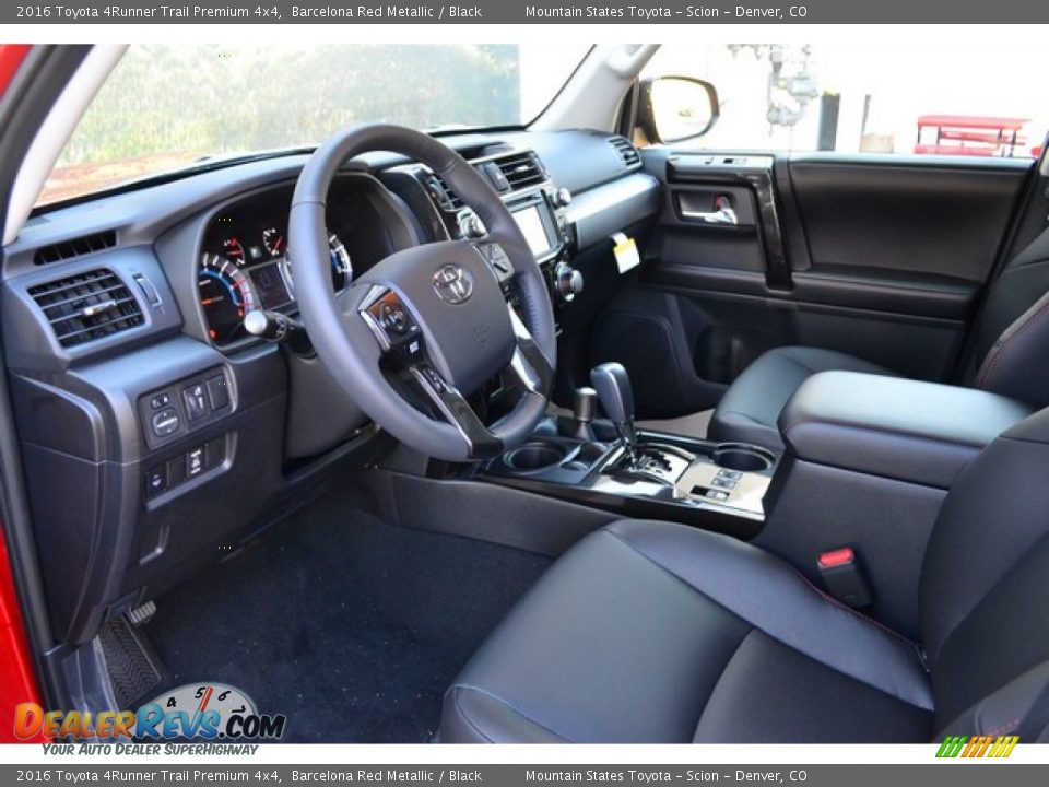 Black Interior - 2016 Toyota 4Runner Trail Premium 4x4 Photo #5