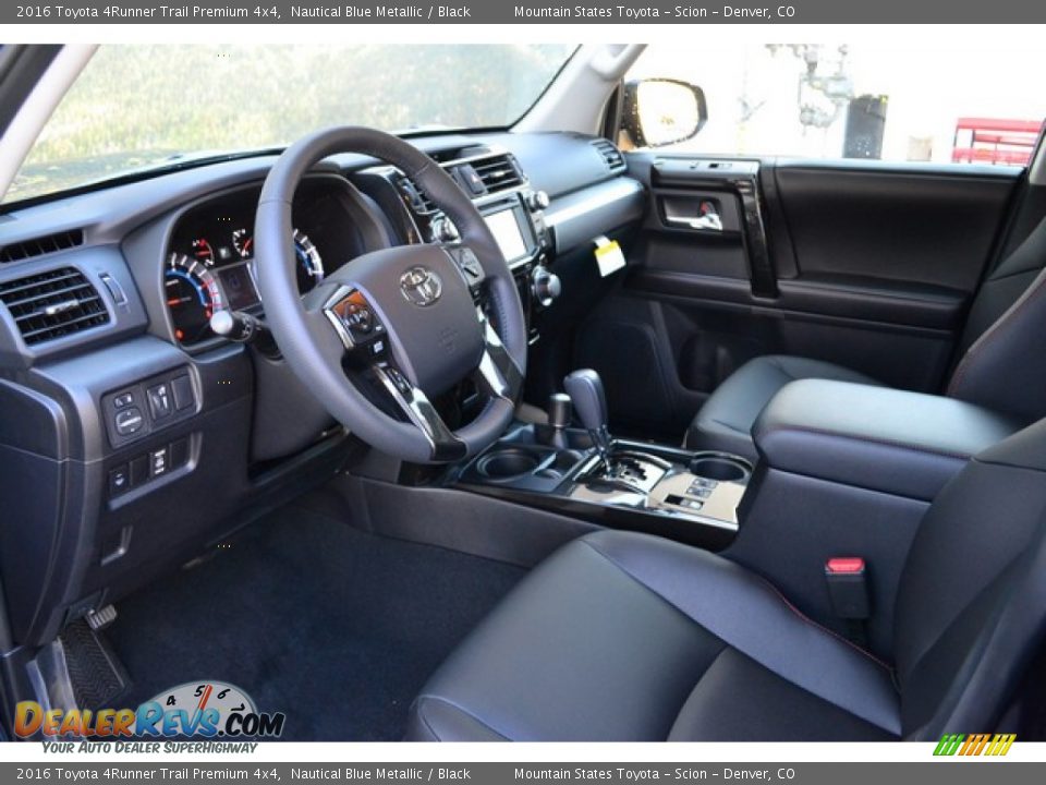 Black Interior - 2016 Toyota 4Runner Trail Premium 4x4 Photo #5