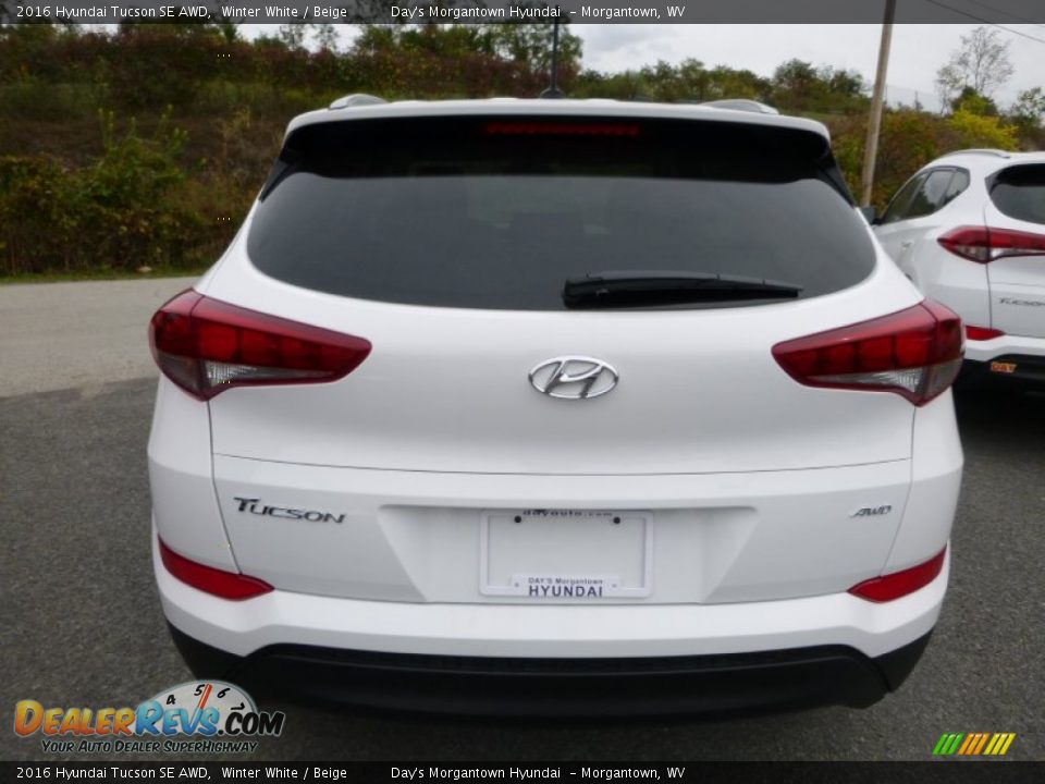 2016 Hyundai Tucson SE AWD Winter White / Beige Photo #8