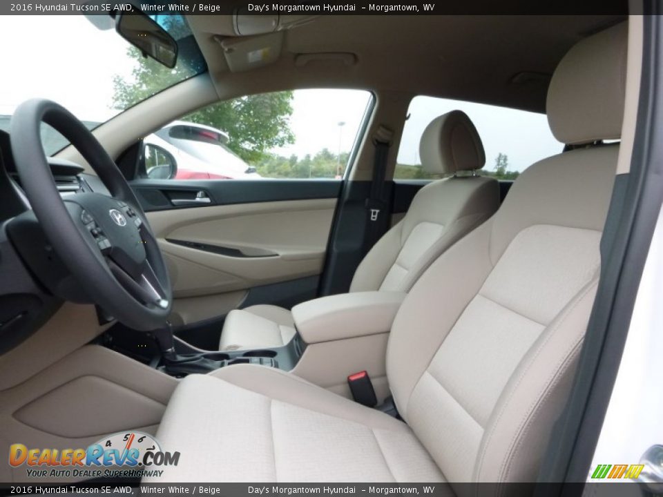 Front Seat of 2016 Hyundai Tucson SE AWD Photo #13