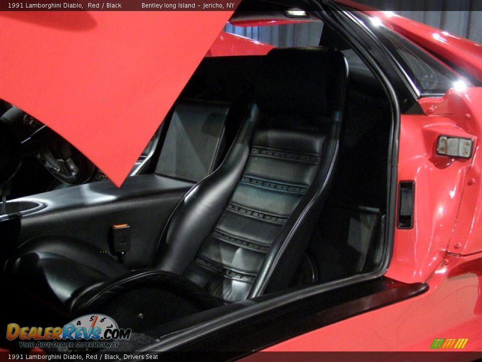 1991 Lamborghini Diablo, Red / Black, Drivers Seat - 1991 Lamborghini Diablo