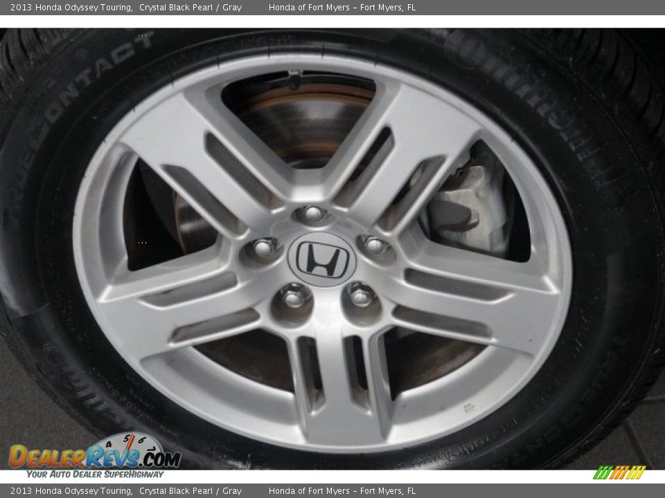 2013 Honda Odyssey Touring Crystal Black Pearl / Gray Photo #4