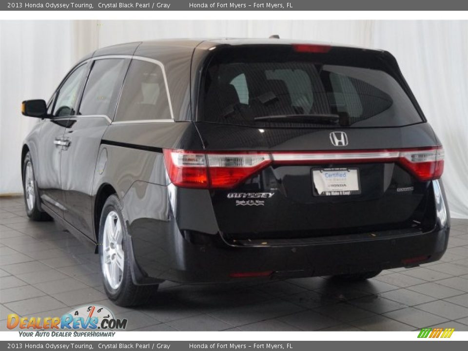 2013 Honda Odyssey Touring Crystal Black Pearl / Gray Photo #6