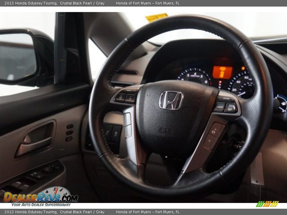 2013 Honda Odyssey Touring Crystal Black Pearl / Gray Photo #31