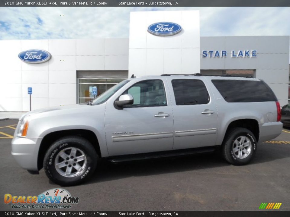 2010 GMC Yukon XL SLT 4x4 Pure Silver Metallic / Ebony Photo #1