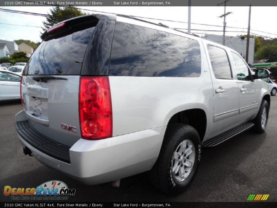 2010 GMC Yukon XL SLT 4x4 Pure Silver Metallic / Ebony Photo #5